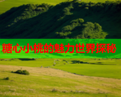 糖心小桃的魅力世界探秘
